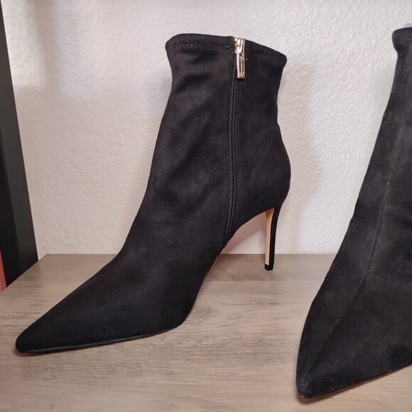 Jessica Simpson Womens Semaja Faux Suede Booties Black 11 Medium (B,M) - Picture 5 of 8